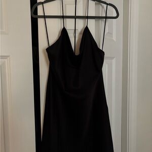 Alice + Olivia Sleek Black Backless Dress